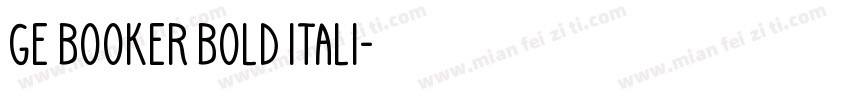 GE Booker Bold Itali字体转换